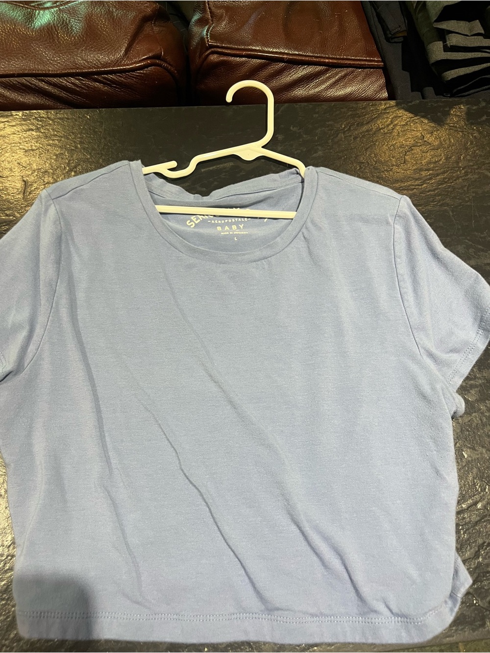 Aeropostale Light Blue Baby Tee
